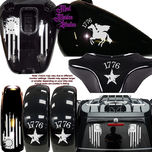 Motorcycle Decal Set: Universal Vinyl Graphics - Made in USA - Etsy