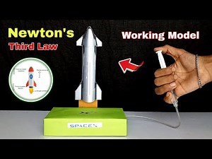 Newton's Third Law | Rocket Model | Science Project for Exhibition - HowToFunda Physics 🚀