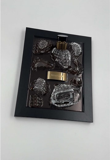 Valentino Uomo EDT Art: Framed Broken Cologne Bottle Wall Art