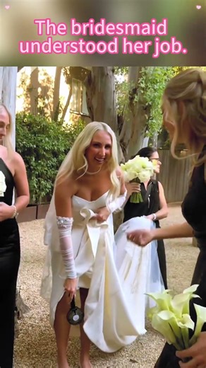 The bridesmaid understood her job #wedding