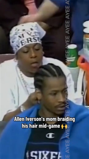Allen Iverson getting braided his hair midgame will always be an amazing moment...here is the backstory of this iconic moment!! 😳🥳 | Angela Yee