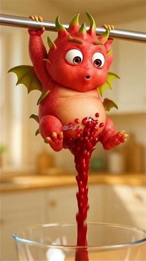 AI Dragon pooping #shortsviral #asmr #eating #mukbang #fruit #fruits #crazy #funny #gigziai