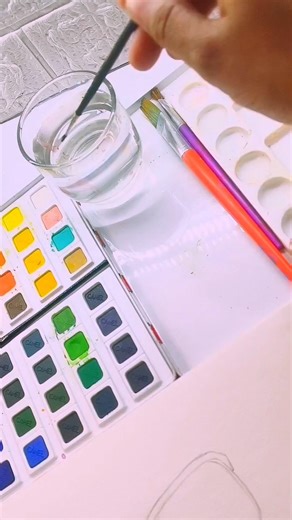 Water color painting #art #shorts