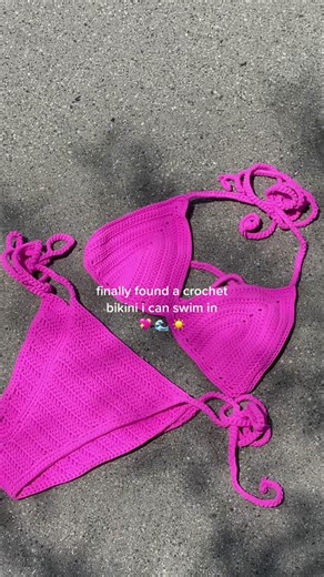 The crochet bikini of my dreams. ☀️ #crochetswim #crochetbikini #crochetbathingsuit #SKIMSswim #SKIMSbikini