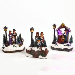 [Hot Item] Indoor Ornament LED Lighted Christmas Nativity Set Resin