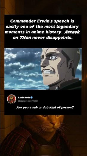 Commander Erwin's INTENSE Speech in Attack on Titan! 🔥