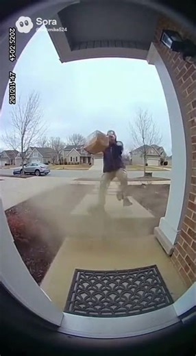 Crazy earthquake caught on doorbell camera