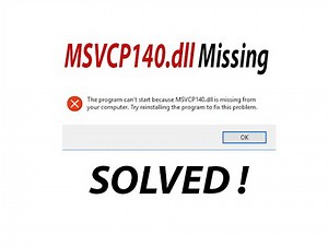 ✅ The program can't start because MSVCP140.dll is missing from your computer windows - Solved