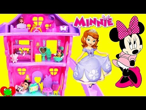 Minnie Mouse Bow Sweet Home Sleepover Party With Princess Sofia the First Learn Furniture