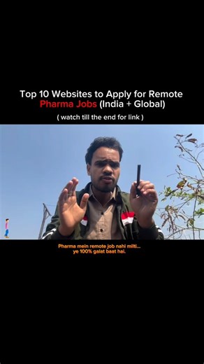 Sudhanshu | Pharmacist l Industry Insights on Instagram: "Remote pharma jobs are real. You just need the right platforms. 💻💊 1️⃣ LinkedIn Jobs 👉 Sabse powerful platform 👉 Direct recruiter reach 2️⃣ Naukri.com 👉 India-based pharma remote roles 👉 Daily updates 3️⃣ Indeed India 👉 Easy filter: Remote 👉 Entry-level options milte hain 4️⃣ Glassdoor 👉 Job + salary transparency 5️⃣ PharmiWeb 👉 Global pharma-specific jobs 👉 Clinical + Regulatory roles 6️⃣ IQVIA Careers Page 👉 Clinical data + 