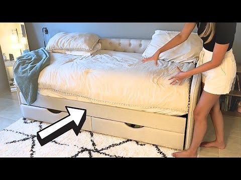 Antetek Twin Daybed With Trundle Review: Upholstered Bed with Drawers