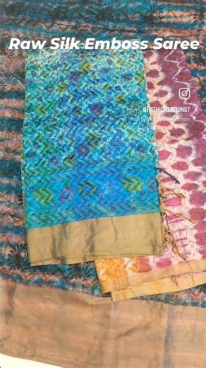 Raw silk Emboss sarees .Call.9916030993