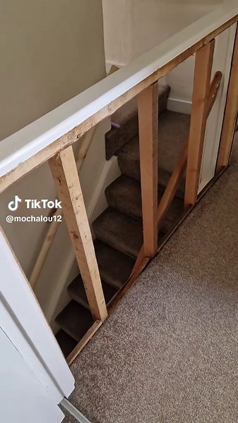 When impulsivity gets the better of you. Who boards up banisters anyway. #nextproject #stairs #restore #oldcottage #letthelightin