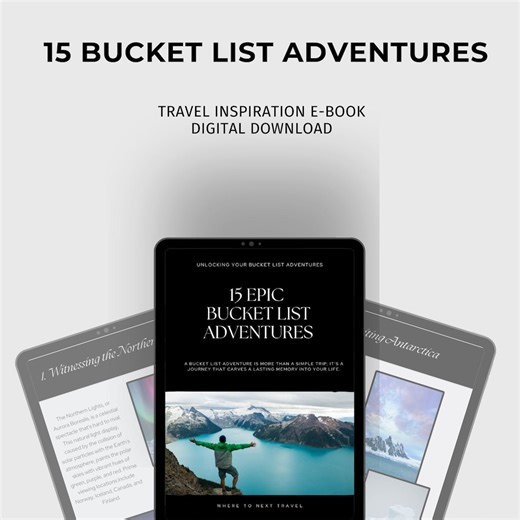 15 Bucket List Adventures Ebook | Travel Inspiration Guide | Digital Download - Etsy