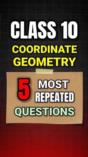 Class 10 Maths Coordinate Geometry PYQs | Most Repeated Questions | #shorts #class10