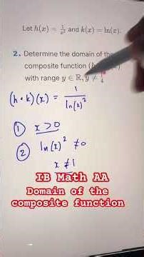 Part 2 | Determine the domain of the composite functions | IB Math AA HL