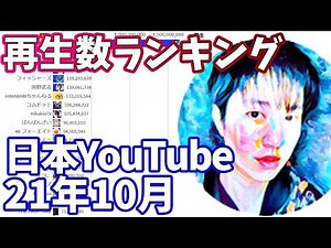 【2021年10月】日本ユーチューバー月間再生回数ランキング【日本YouTuber】