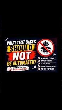 What Test Cases Should NOT Be Automated? | Automation Testing Interview Question