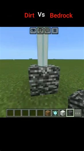minecraft bedrock vs dirt🤯... ..