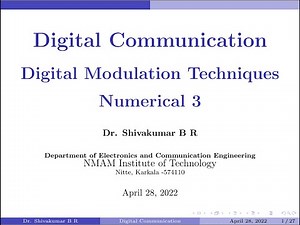 Digital Modulation Techniques: Numerical 3 (on BFSK)