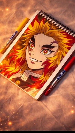 “Kyojuro Rengoku sketch easy anime drawing”Hashira series part-6. #drawing #DemonSlayer#shorts