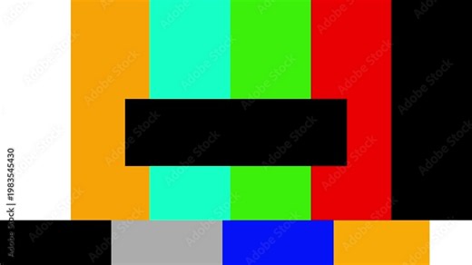 Television screen error with no signal animation and color bars for technical problems.Color bars and no signal animation on an old TV background displaying screen errors.