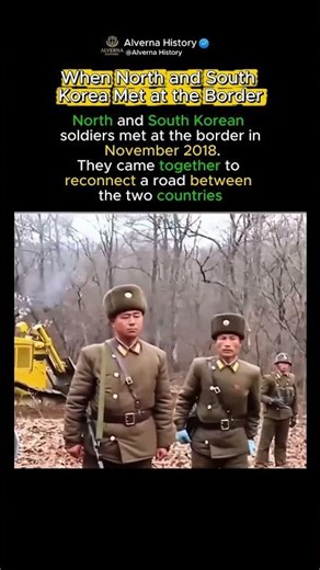 North & South Korean Soldiers Reconnect a Road #historycomesalive #historytok #history #historia