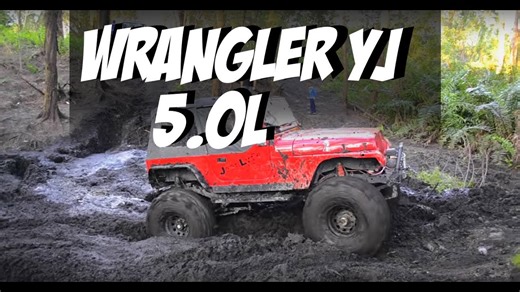 Wrangler 5.0 killing the Mud - Wrangler YJ V8 Powered - Off Road 4x4