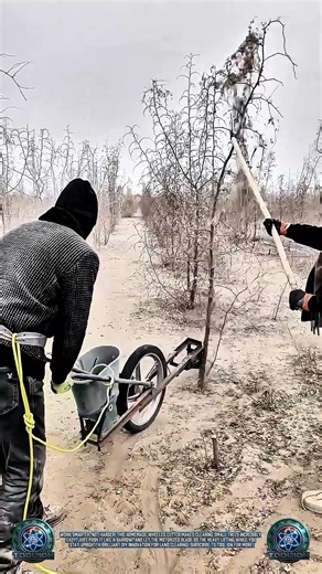 Smart Invention: Cut trees effortlessly while walking! 🪚