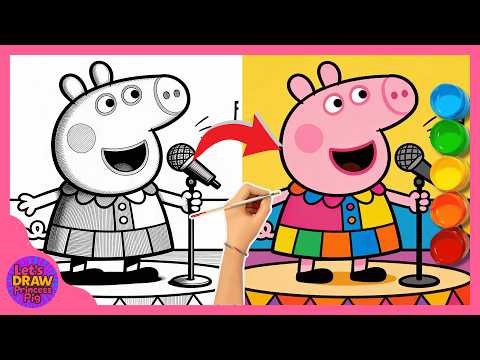 Boo Boo Song | 🎤 Peppa Pig Song 🎶 | Hush Little Baby | Nursery Rhymes | PeppaPig Drawing Coloring 🌈🐷