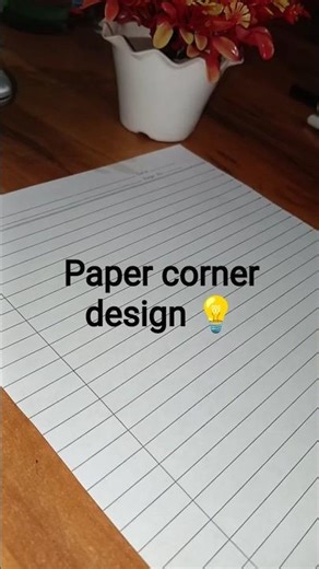 Paper corner design ideas 💡💫#smartartandcrafts #art #cute #drawing #painting #cutepie #sketch #diy