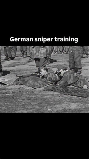 Historian on Instagram: "German snipers practising on a polygon with mock-up houses and obstacles. They are using Gewehr 43 (known as G43 or K43 too) semi-automatic rifles with a 4× magnification telescopic sight Zielfernrohr 43 (ZF-43/ZF-4). The Gewehr 43 (G43) was a gas-operated, rotating-bolt semi-automatic rifle chambered for the 7.92×57mm Mauser cartridge. It was designed as a simplified and more reliable successor to the problematic G41(W). The rifle measures about 1130 mm overall with a 5