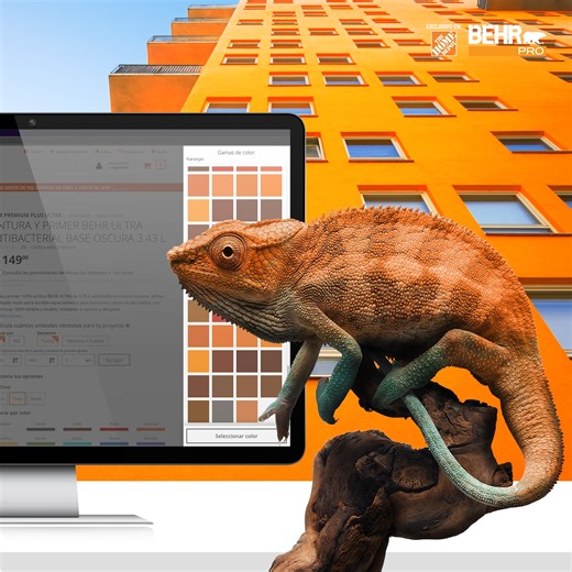 Visualiza tus espacios como nunca antes, igualando el color que desees con el selector de color de BEHR®.. #BehrPintaSMART exclusivo en The Home Depot México | BEHR Pinturas
