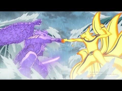 Naruto Sage Of Six Paths vs Sasuke Rinnegan English Dubbed