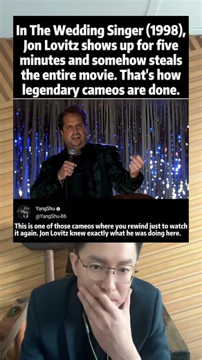 In The Wedding Singer (1998) Jon Lovitz cameo that completely takes over