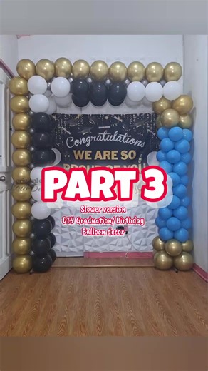 PART 1 slower version DIY bálloon decoration Graduation / Birthday #balloondecoration #graduationdecor #birthdaydecor #diypartydecor #diydecoration