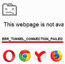 Ошибка ERR TUNNEL CONNECTION FAILED и методы исправления
