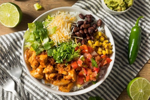 Low Calorie Chicken Burrito Bowl (Healthy + Easy) - Lose Weight By Eating