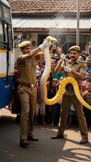 Yellow-White Snake Pakda Gaya Bus