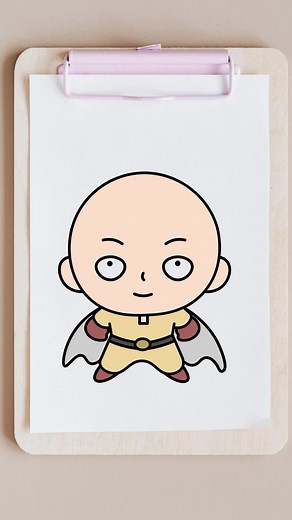 Learn How to Draw Saitama in Easy Steps | Anime Drawing Tutorial
