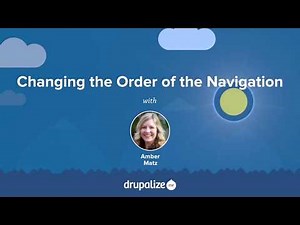 Drupal 8 User Guide: 5.8. Changing the Order of Navigation