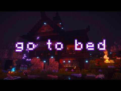 it's late, everyone's asleep... (minecraft music w/ rain, water)