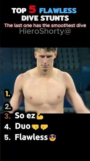 TOP 5 Ranking the Most Flawless Diving Stunts
