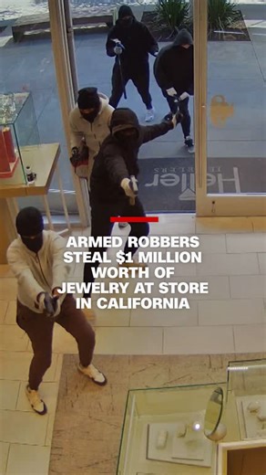 Armed robbers steal $1 million worth of jewelry at store in California