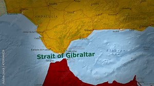 Connecting Continents: Strait of Gibraltar Map.