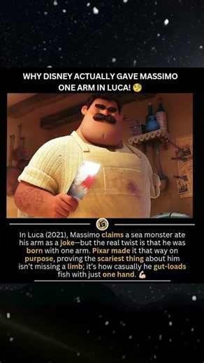 In Luca (2021), Marco Barricelli completely avoids a very dark events because