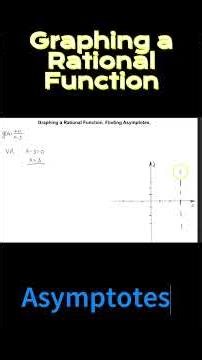 Graphing a Rational function. Finding Asymptotes.