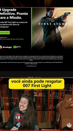 Na compra da sua RTX 5060 Ti (ou superiores), você resgata totalmente GRÁTIS o jogo 007 First Light!