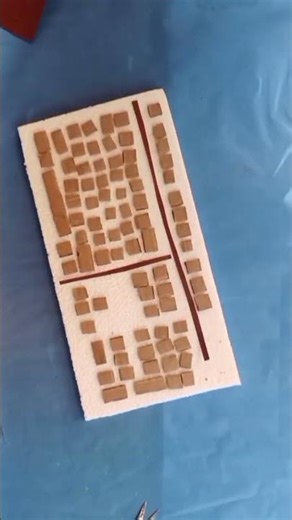 computer Keyboard model with thermocol , cardboard & colour paper # short