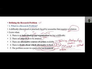 Research Methodology Class (Chapter-2 Defining the #Research Problem)